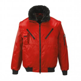   Dzseki, piros pilóta kabát,Portwest, PJ10