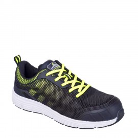    Portwest fekete-zöld biztonsági cipő orrvédelemmel, PW-FT15, 36-48, ISO20345