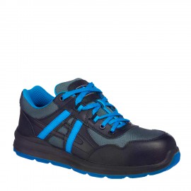    Portwest fekete-kék biztonsági cipő orrvédelemmel, PW-FT60, 36-48, ISO20345